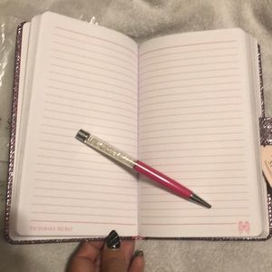 Victoria secret notebook and rhinestone pen
